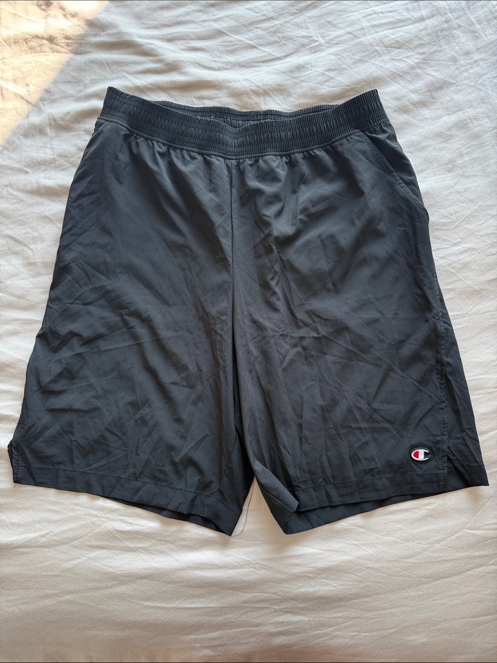 Champion Black Men's Athletic Shorts with Logo